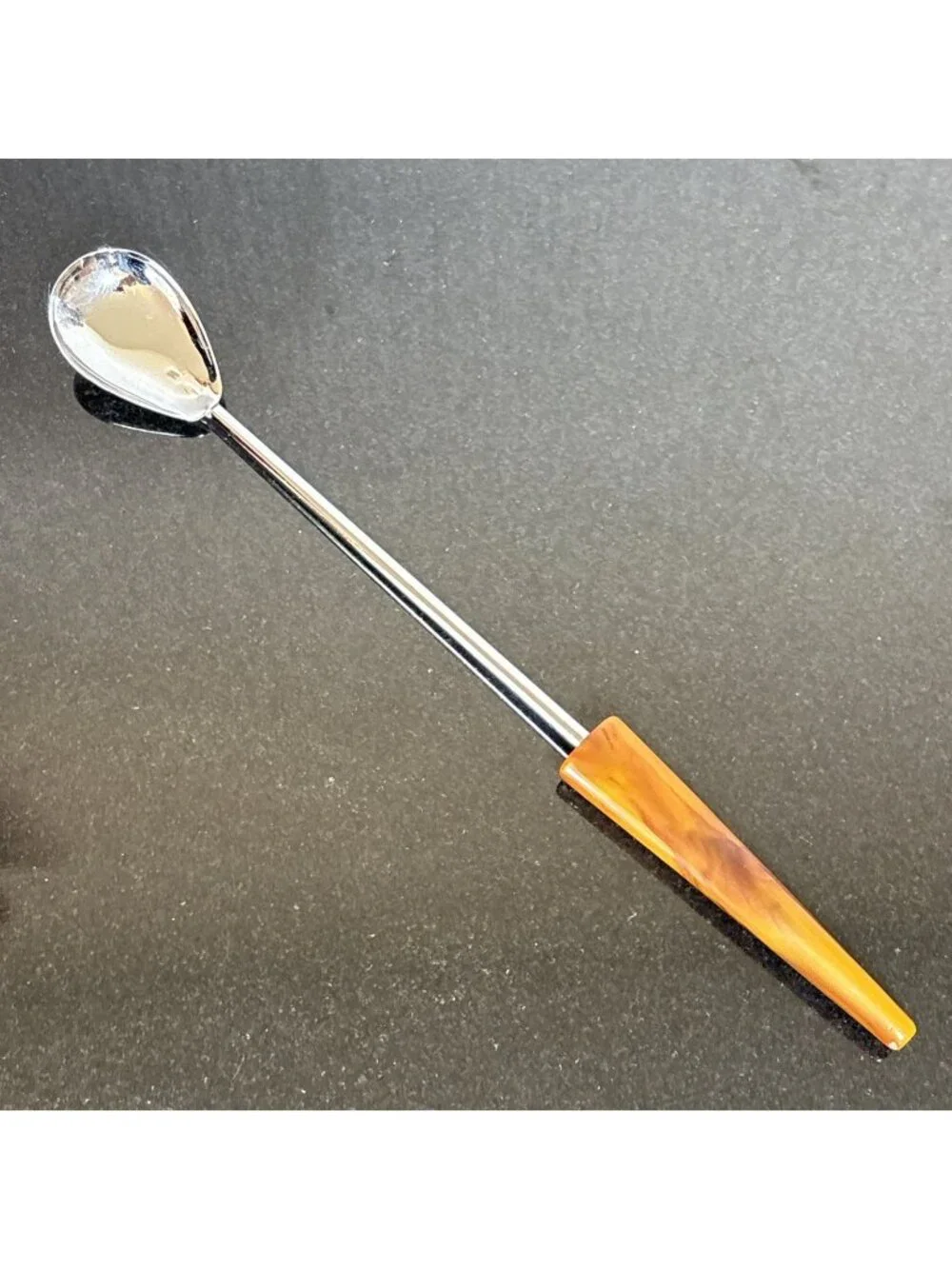 Vtg Butterscotch Bakelite Cocktail Spoon Stirrer Long Handle MCM Iced Tea Muddle